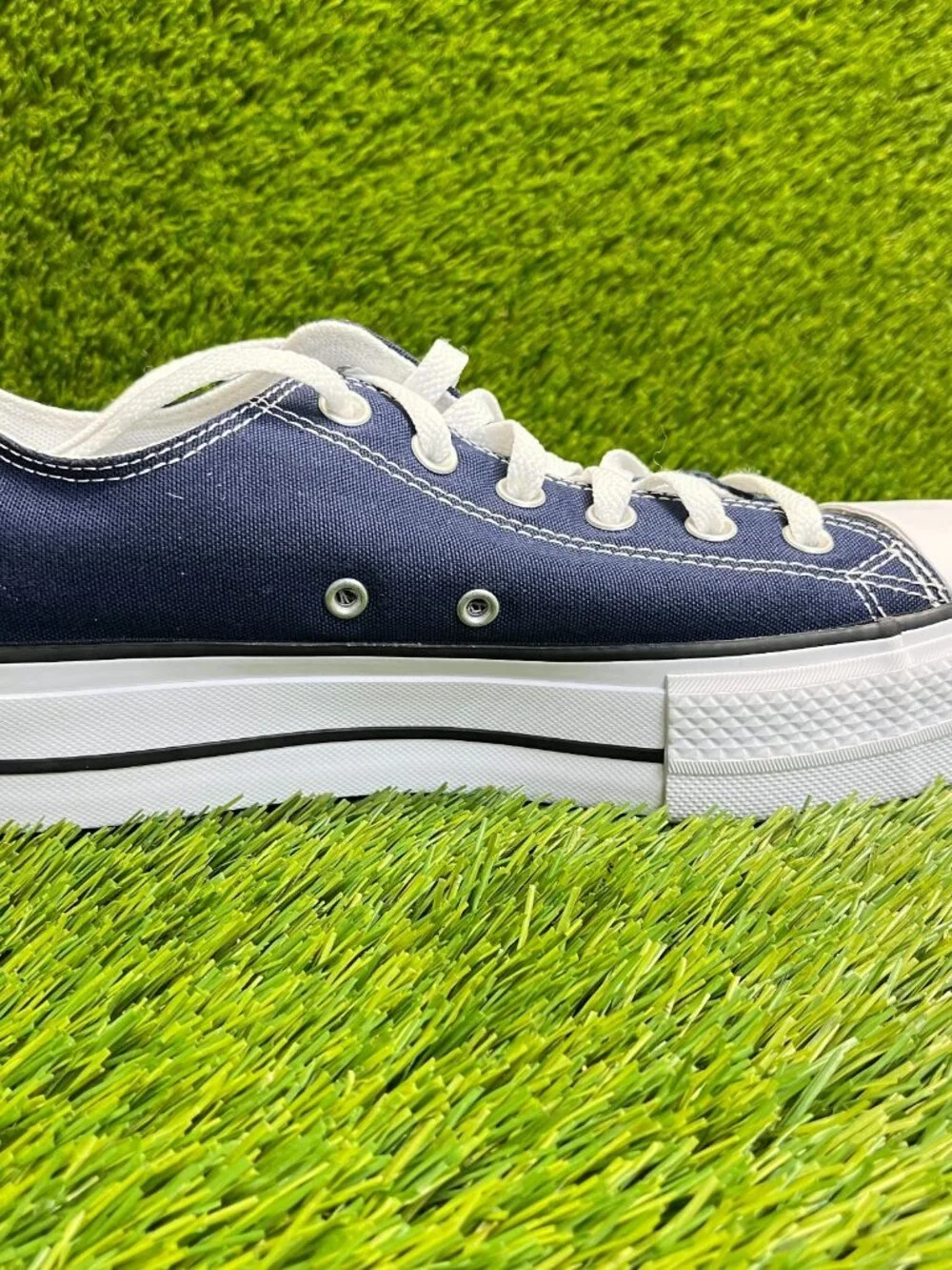 Converse All Star Lift Low Mens Size 8.5 Navy White Athletic Skate Shoes Sneaker - Picture 4 of 10